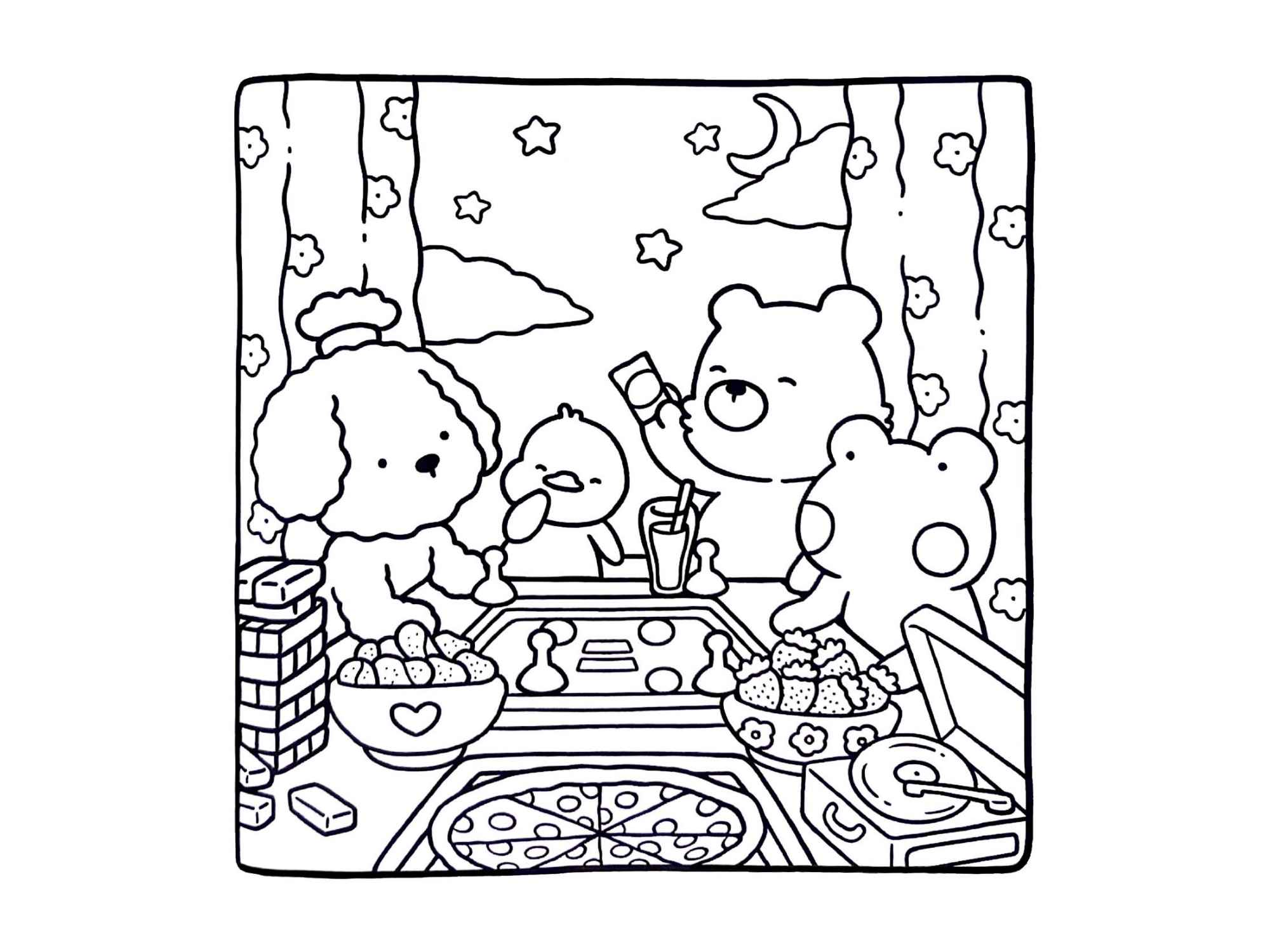 Desenho de Cozy Friends Desenho Colorir Imprimir 099