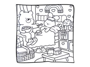 Desenho de Cozy Friends Desenho Colorir Imprimir 109