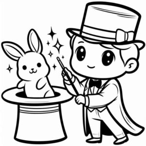 Desenho de Crianca Magico Cartola Varinha