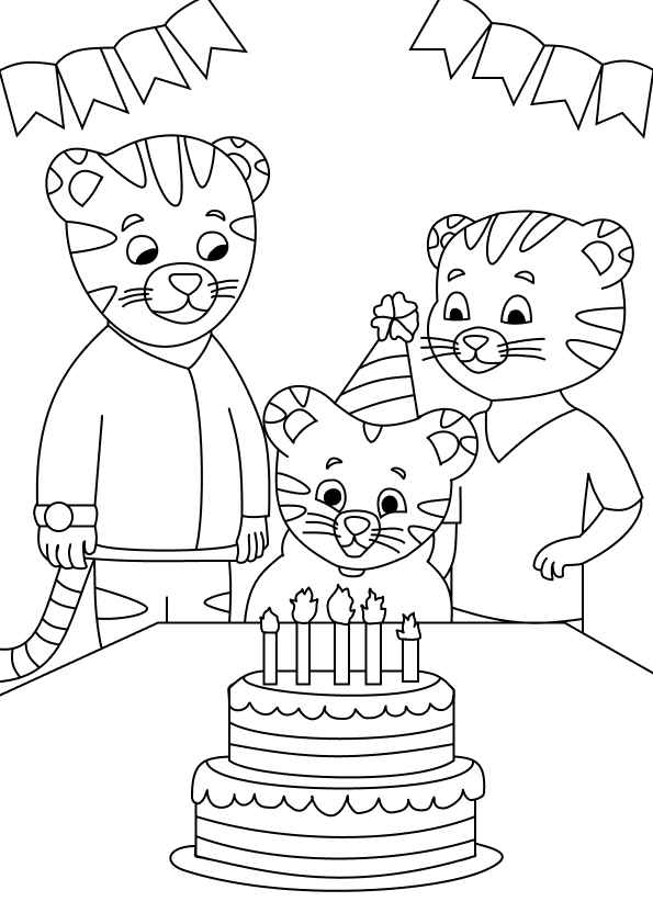 Desenho de Daniel Tigre Desenho Colorir Imprimir 08