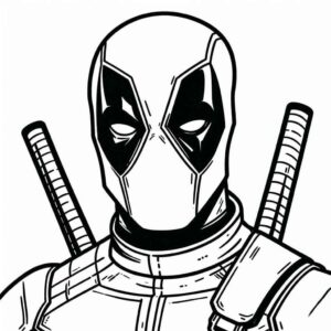 Desenho de Deadpool Desenho Colorir Imprimir 003