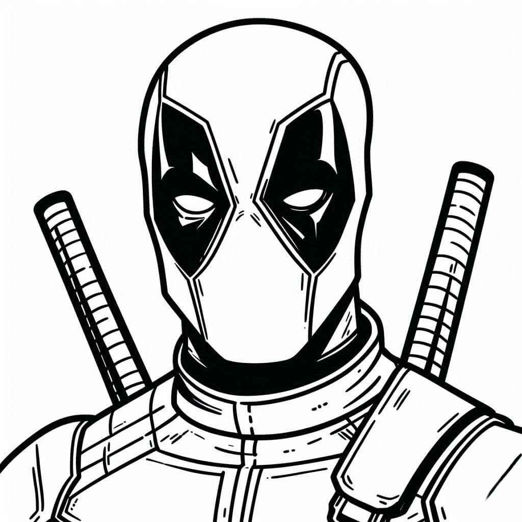 Desenho de Deadpool Desenho Colorir Imprimir 003