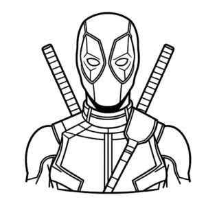 Desenho de Deadpool Desenho Colorir Imprimir 005
