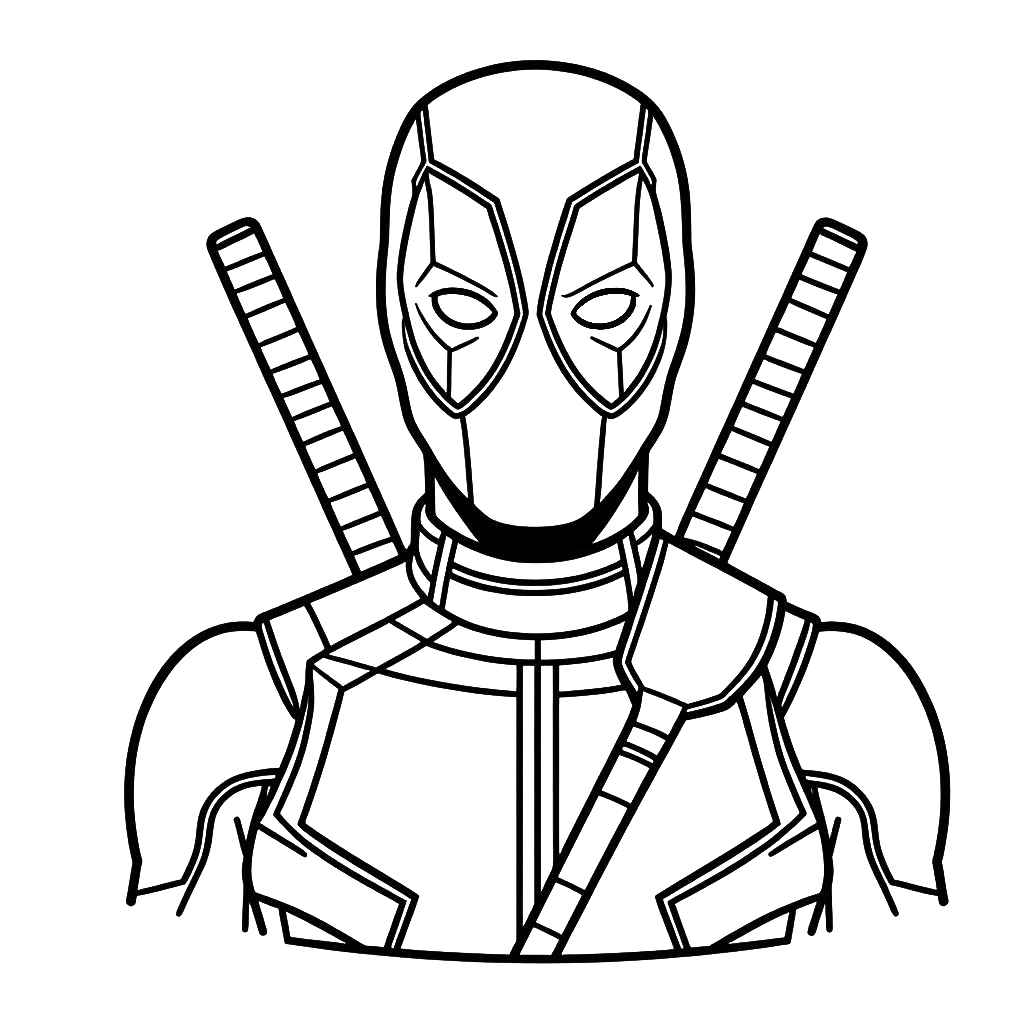 Desenho de Deadpool Desenho Colorir Imprimir 005