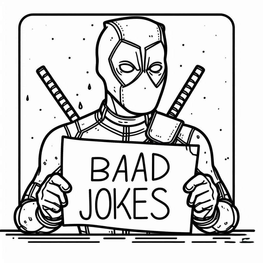 Desenho de Deadpool Desenho Colorir Imprimir 010