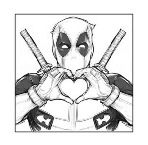 Desenho de Deadpool Desenho Colorir Imprimir 012