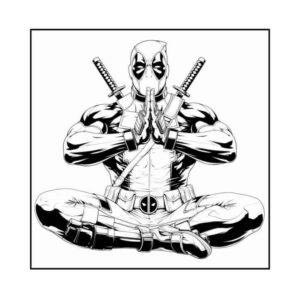 Desenho de Deadpool Desenho Colorir Imprimir 025