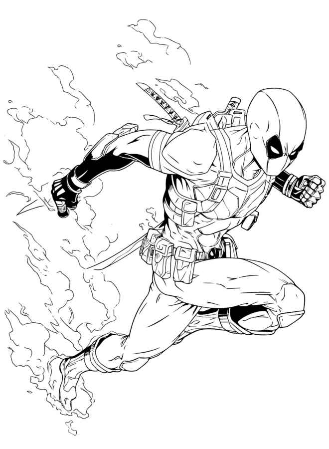 Desenho de Deadpool Desenho Colorir Imprimir 032