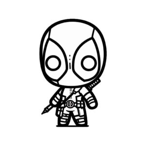 Desenho de Deadpool Desenho Colorir Imprimir 043