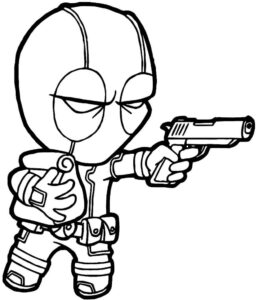 Desenho de Deadpool Desenho Colorir Imprimir 055