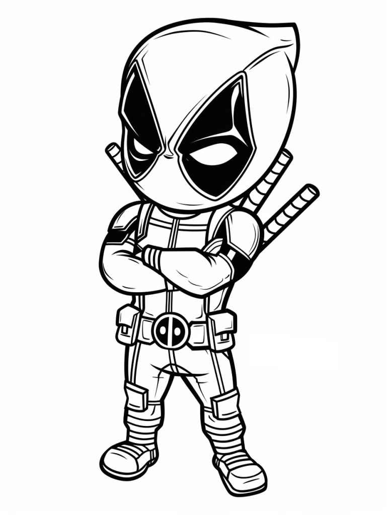 Desenho de Deadpool Desenho Colorir Imprimir 056