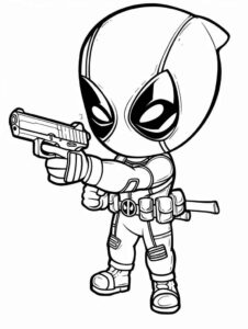 Desenho de Deadpool Desenho Colorir Imprimir 060