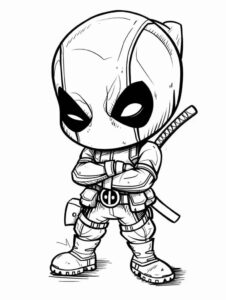Desenho de Deadpool Desenho Colorir Imprimir 061