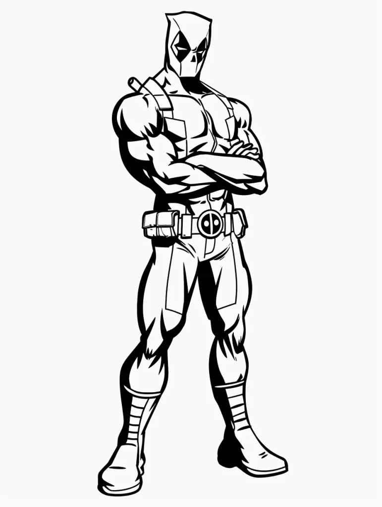 Desenho de Deadpool Desenho Colorir Imprimir 062