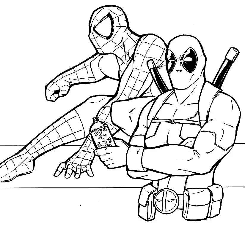 Desenho de Deadpool Desenho Colorir Imprimir 068