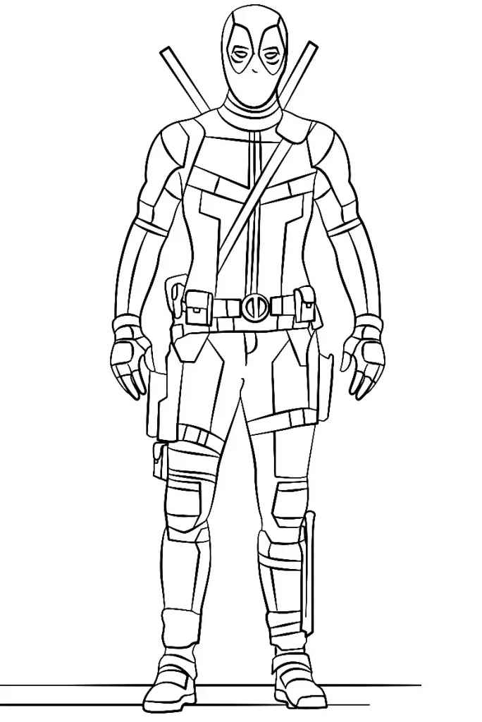 Desenho de Deadpool Desenho Colorir Imprimir 075