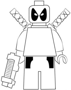 Desenho de Deadpool Desenho Colorir Imprimir 094