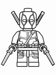 Desenho de Deadpool Desenho Colorir Imprimir 095