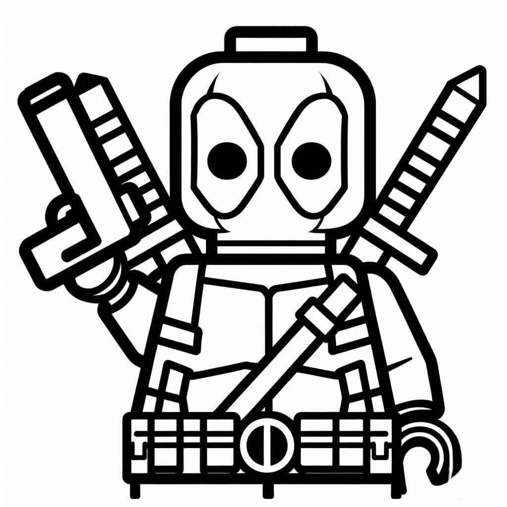 Desenho de Deadpool Desenho Colorir Imprimir 099