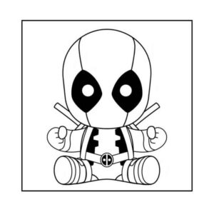 Desenho de Deadpool Desenho Colorir Imprimir 105