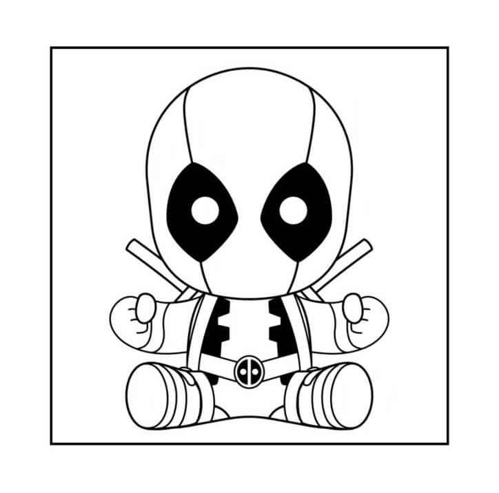 Desenho de Deadpool Desenho Colorir Imprimir 105