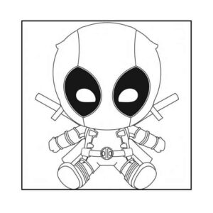 Desenho de Deadpool Desenho Colorir Imprimir 107