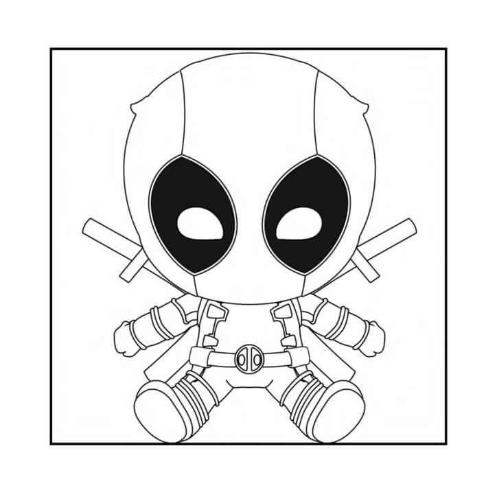 Desenho de Deadpool Desenho Colorir Imprimir 107