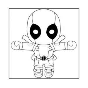 Desenho de Deadpool Desenho Colorir Imprimir 108