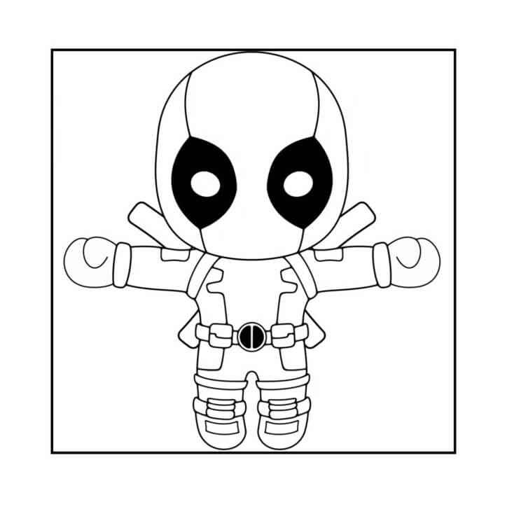 Desenho de Deadpool Desenho Colorir Imprimir 108