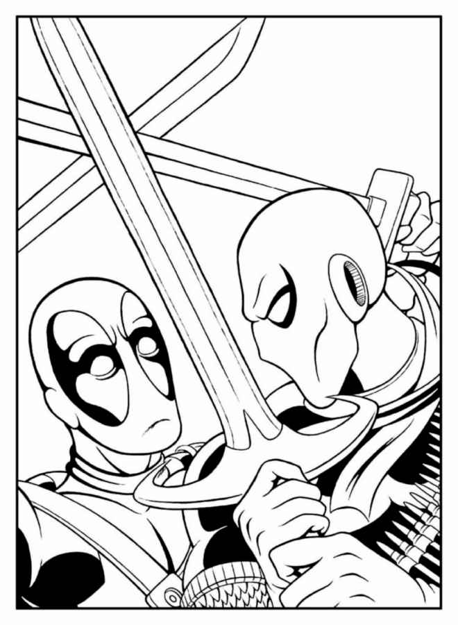 Desenho de Deadpool Desenho Colorir Imprimir 109