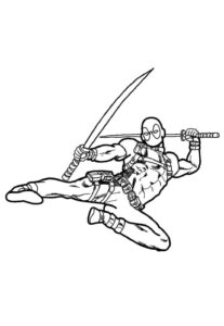 Desenho de Deadpool Desenho Colorir Imprimir 113