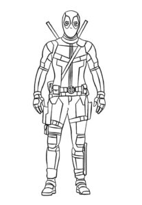 Desenho de Deadpool Desenho Colorir Imprimir 114