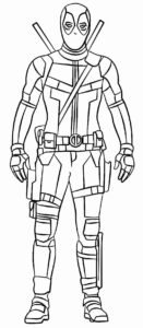 Desenho de Deadpool Desenho Colorir Imprimir 123