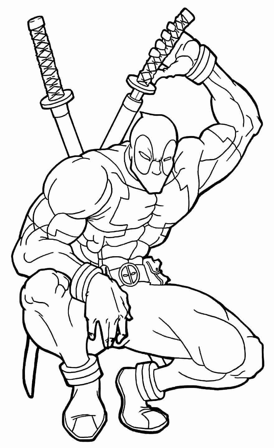 Desenho de Deadpool Desenho Colorir Imprimir 124