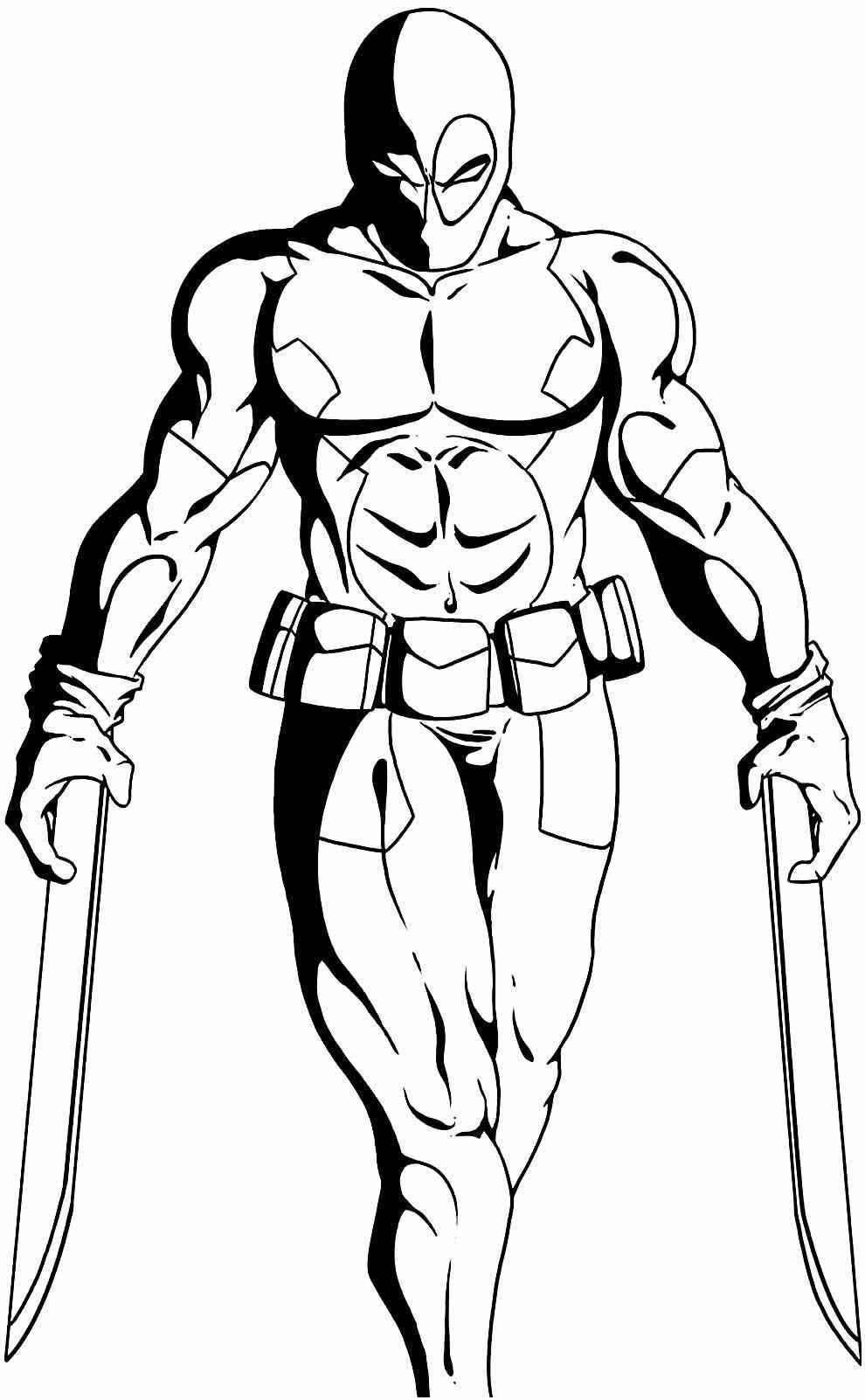 Desenho de Deadpool Desenho Colorir Imprimir 127