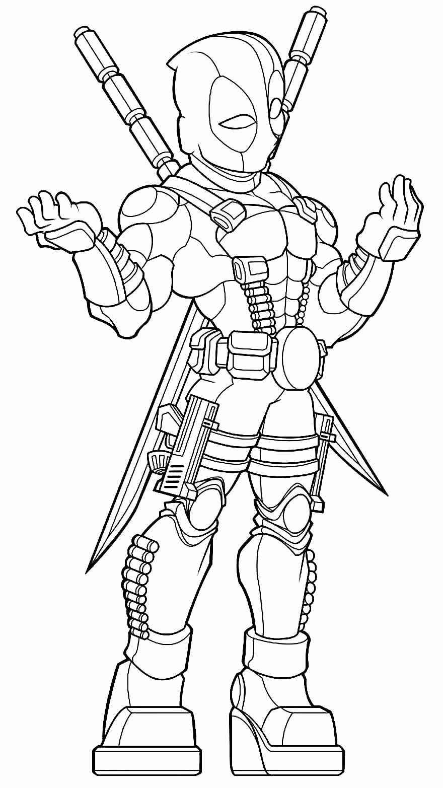 Desenho de Deadpool Desenho Colorir Imprimir 129