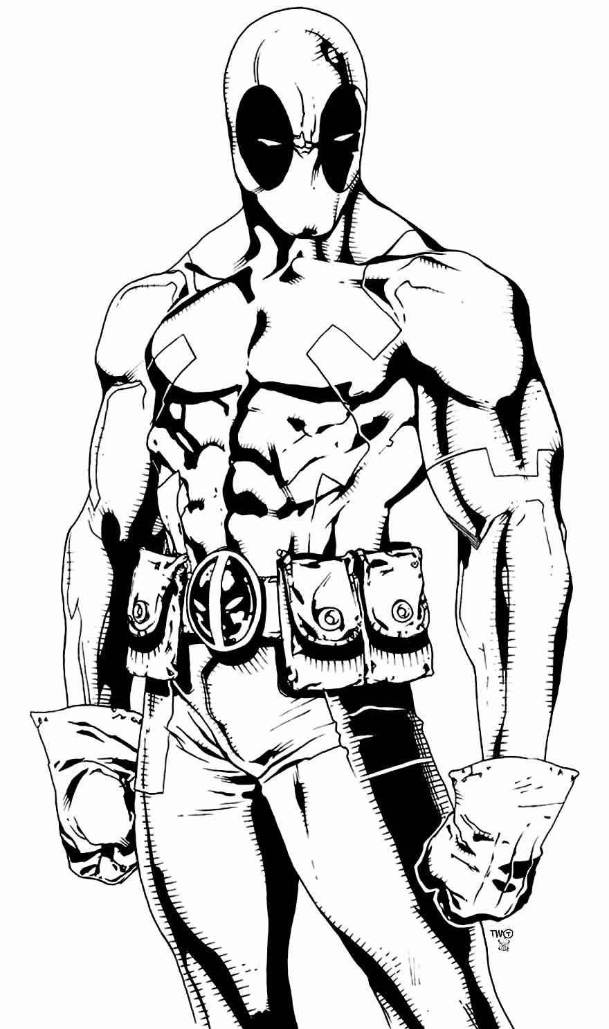 Desenho de Deadpool Desenho Colorir Imprimir 135