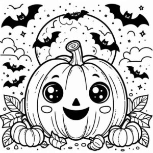 Desenho de Desenho Abobora Halloween
