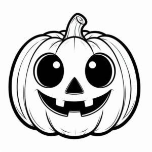 Desenho de Desenho Abobora Halloween Feliz
