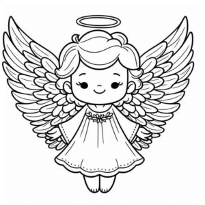 Desenho de Desenho Adoravel Anjo Infantil