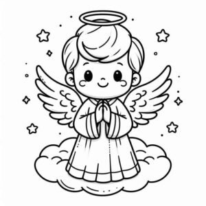 Desenho de Desenho Anjinho Adoravel Colorir 1