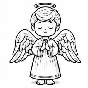 Desenho de Desenho Anjo Doce Simpatico Colorir