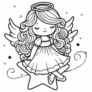 Desenho de Desenho Anjo Fofo Infantil