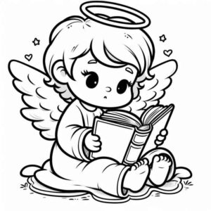 Desenho de Desenho Anjo Infantil Colorir