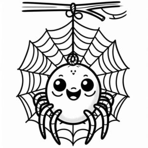 Desenho de Desenho Aranha Sorridente Halloween