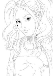 Desenho de Desenho Arlequina 11 Para Colorir