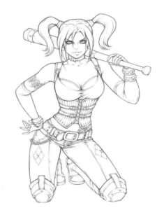 Desenho de Desenho Arlequina 3 Para Colorir