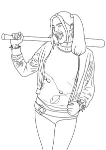 Desenho de Desenho Arlequina 9 Para Colorir