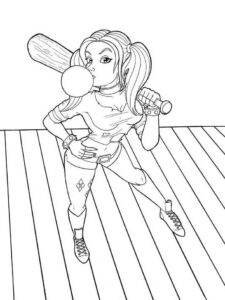 Desenho de Desenho Arlequina Maluca 3 Para Colorir