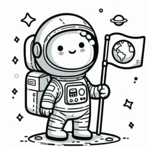 Desenho de Desenho Astronauta Colorir